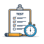 Timed subject test on a clipboard
